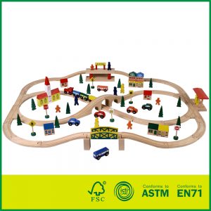 China Zhejiang Educational Wooden Toys Wooden Train Tack Toy Conforming to EN71 ASTM Wooden track toys