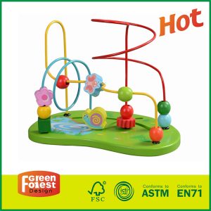 Holzperlenlabyrinth, hergestellt in den USA, Holzperlen-Labyrinth-Spielzeug für Kleinkinder, Holzperlen-Labyrinth-Spielzeug,