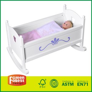New MDF Portable Wooden Doll furniture Doll Cradle for Kids pretending play Crib 18 inch doll furniture diy, toys r us 18 inch doll furniture, kmart 18 ኢንች የአሻንጉሊት እቃዎች