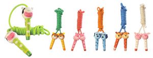 Animal Design Cute Jumping Rope with Wooden Handle Skipping Rope