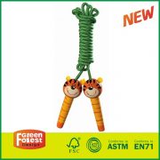 20SKI01TIG 2017 Wholesale Wooden Skipping Rope Kids Outdoor Toy Jump rope With Wood Painted Handle