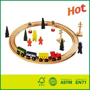 Hot Selling 24PCS Educational Kids Toy Wooden Train Track Set
