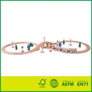35 pc Tracks & Accessories Wooden Educational Play Toys Railway & Train Set For Kids