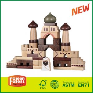 43PCS "Arabic Castle" Wooden building Blocks Set