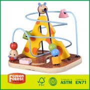 12MAZ11 wooden bead maze roller coaster, wooden bead maze game, wooden bead mazes for toddlers,