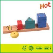High Quantity Colorful Painted Wood Toy With Peg Board Shapes Puzzle