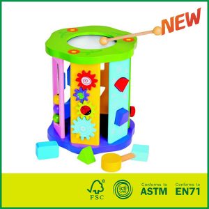 Wooden Children Activity Cube Toy Sorter Toy with Sorting Pattern Wood Intelligence Toys