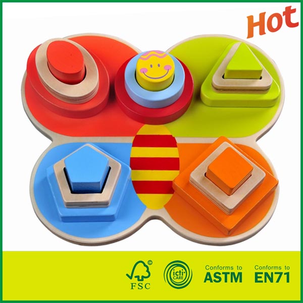 12SOR17 Kindergarten Toy Conforming With ASTM EN71 With Wood Toy Shape Sorter