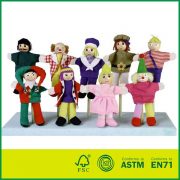 Hot Sale Professional Puppets with Wooden Head Finger Puppets for Kids