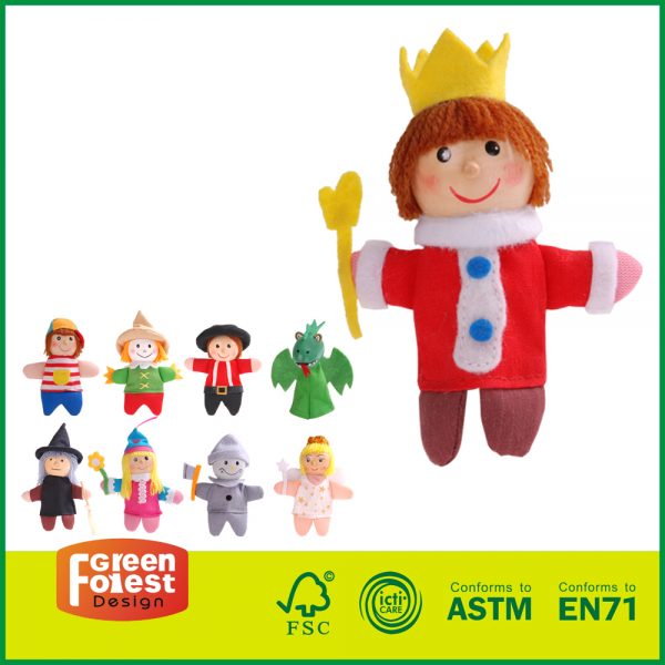 16FIM01 Се продаваат нетоксични едукативни играчки од бреза од дрво со врвен квалитет за кукли за куклен театар