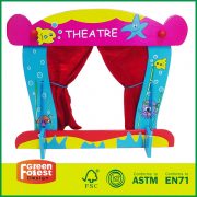 Standing Tabletop Kids Theater Fold-able And Easy to Store With Wooden Puppet Theater