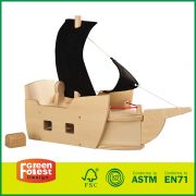 Toys for kids Natural Wood Puzzle With Assembly DIY Wooden Pirate Ship