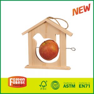 도매 사과 나무 교육 야외 어린이 놀이 나무 새 집과 피더 세트 DIY 목재 공예