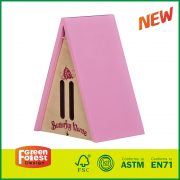 20DIS14B 2017 Wholesale Wooden Triangle Wood Butterfly House for Kids Outdoor Toys