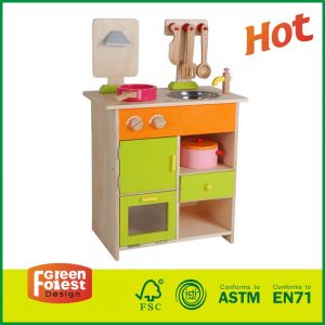 Visokokakovostna vroča prodaja otroških kuhinjskih igrač za kuhanje Smešni leseni kuhinjski igralni kompleti za majhne otroke