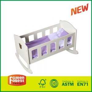 Doll cradle wooden, Doll crib, Doll Rocking Cradle Green Forest toys -China wooden toys manufacturer | Wooden toys suppliers | Wooden toys factory